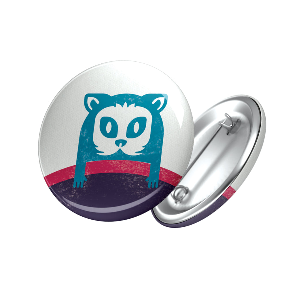 badge Charuma bleu métal finition matte