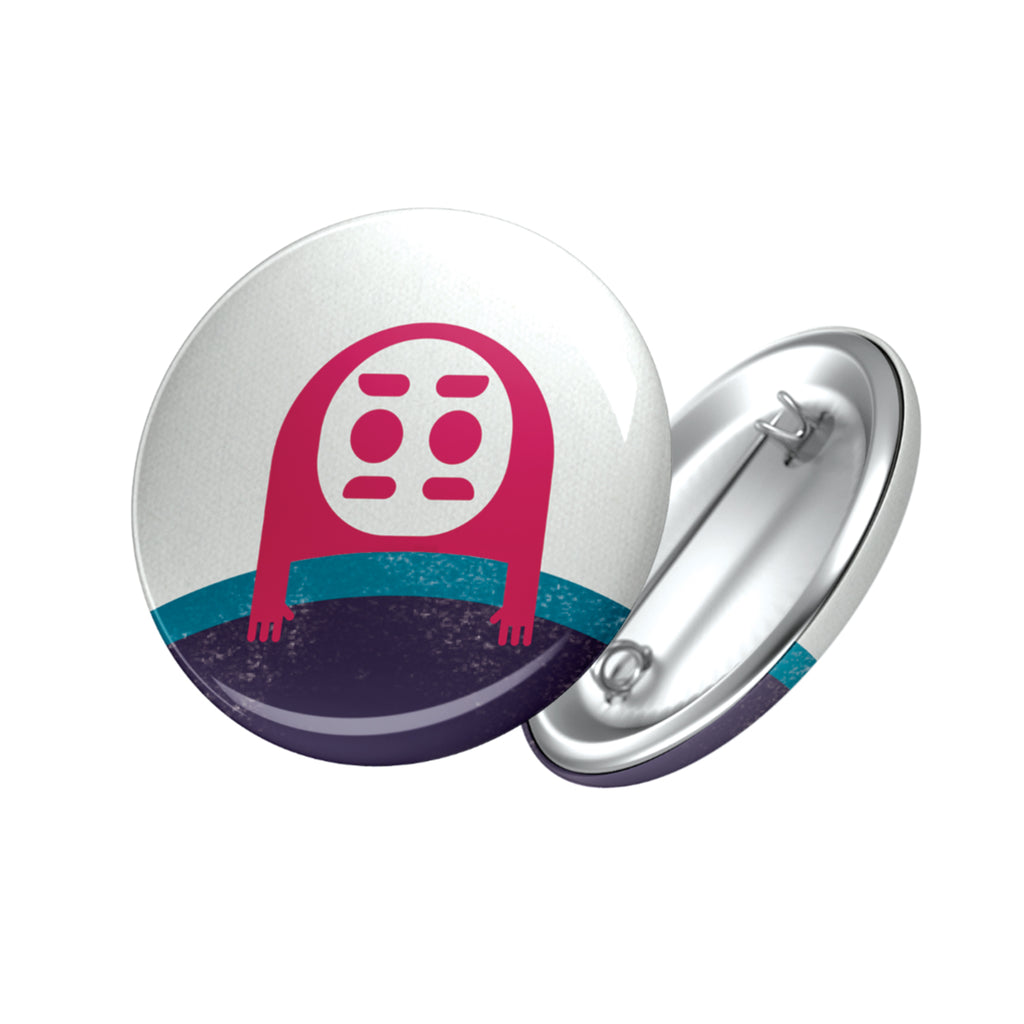 badge Charuma rouge métal finition matte