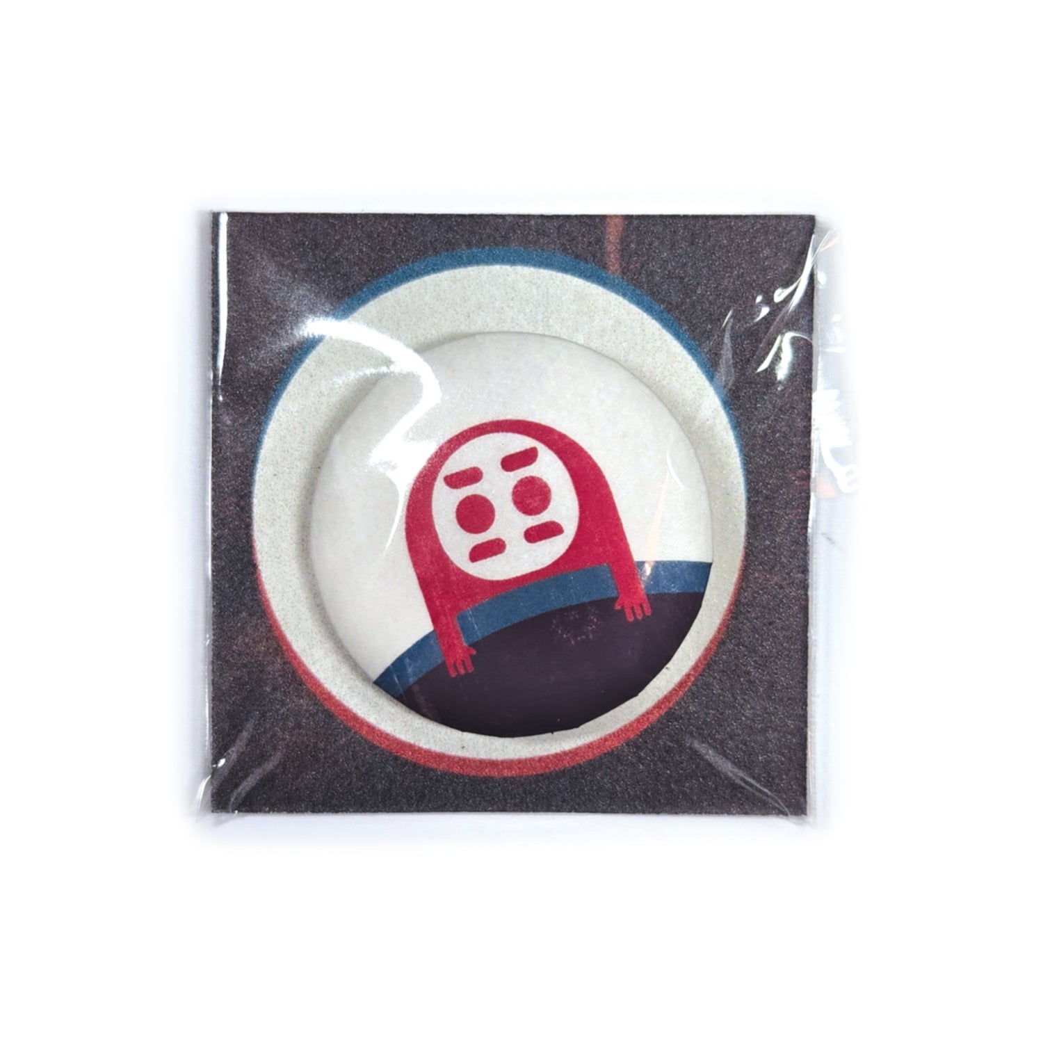 badge Charuma rouge métal finition matte