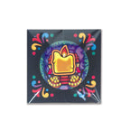 badge métal finition matte bougie viva catrina