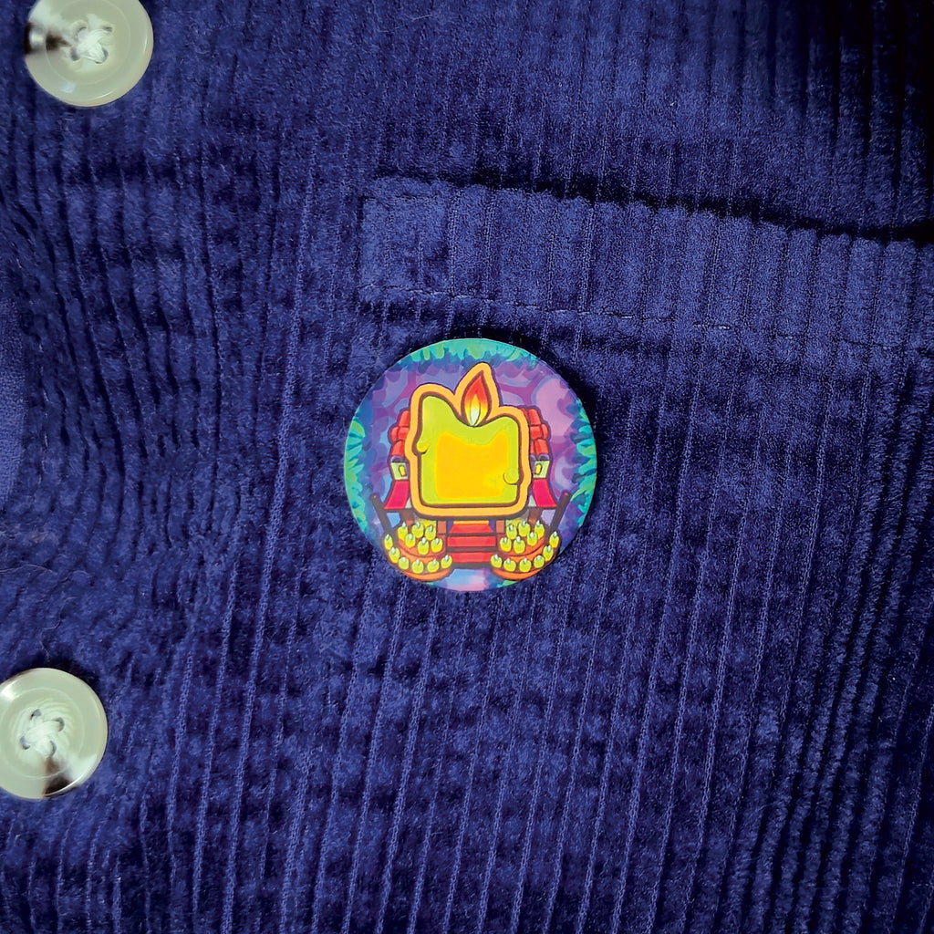 badge métal finition matte bougie viva catrina