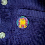 badge métal finition matte bougie viva catrina