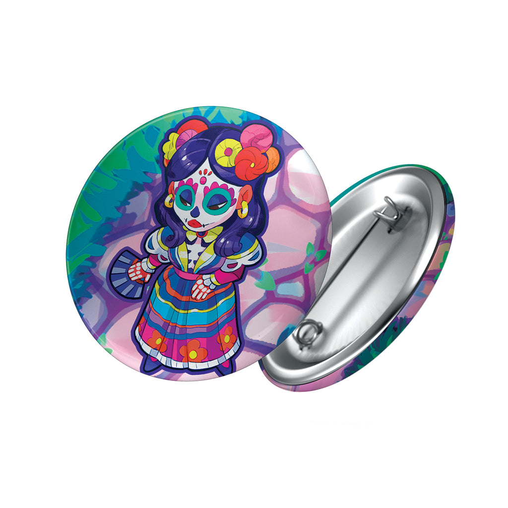 badge métal finition matte catrina viva catrina