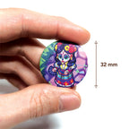 badge métal finition matte catrina viva catrina