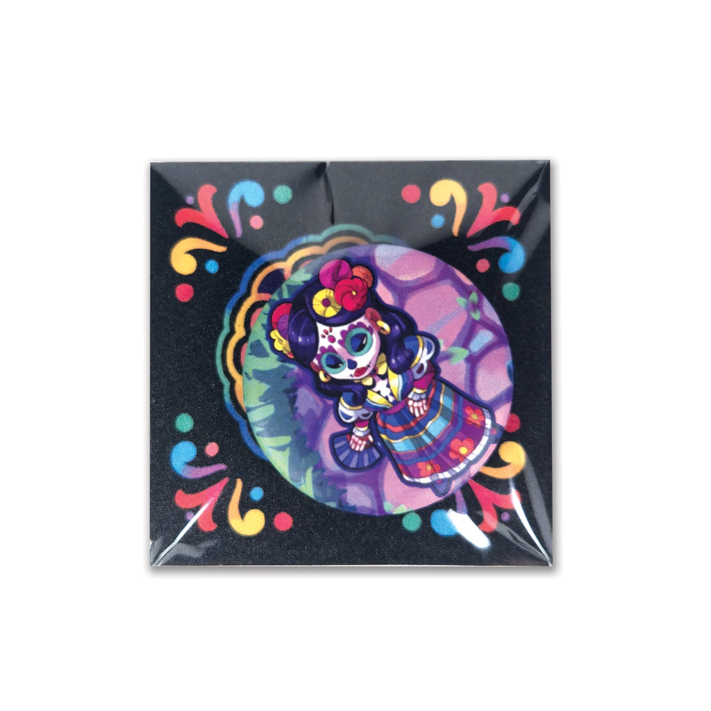 badge métal finition matte catrina viva catrina