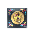 badge métal finition matte ballon jaune viva catrina