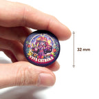 badge métal finition matte logo viva catrina