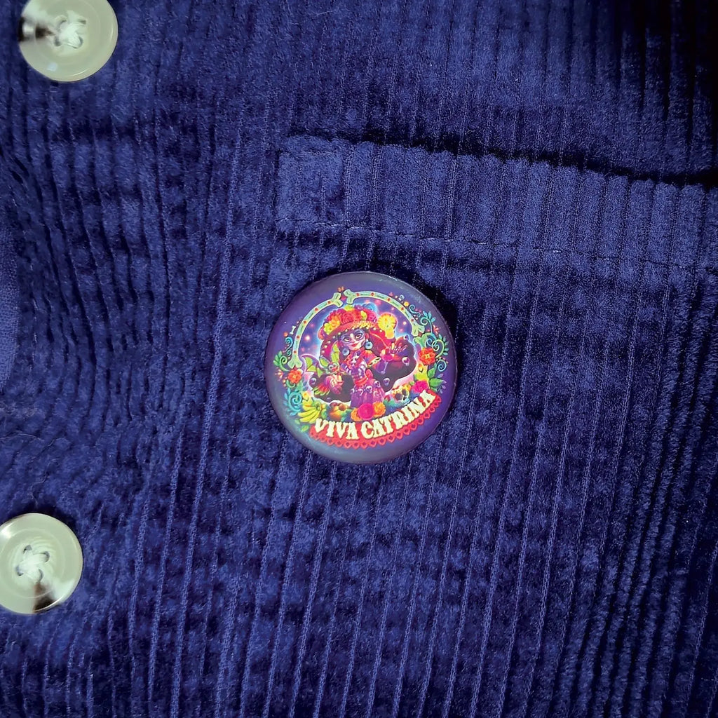 badge métal finition matte logo viva catrina