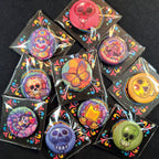 badge métal finition matte lot 10 modeles viva catrina