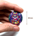 badge métal finition matte mamie viva catrina