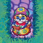badge métal finition matte mamie viva catrina