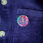 badge métal finition matte mujer viva catrina