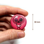 badge métal finition matte ballon rouge viva catrina