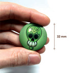 badge métal finition matte ballon vert viva catrina