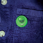 badge métal finition matte ballon vert viva catrina