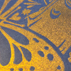Impression de la linogravure de Viva Catrina