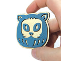 magnet charuma bleu en bois avec découpe laser