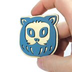 magnet charuma bleu en bois avec découpe laser