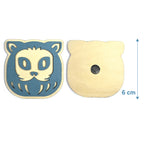 magnet charuma bleu en bois avec découpe laser