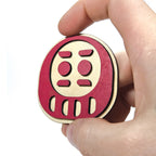 magnet charuma rouge en bois avec découpe laser