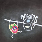 Magnet Fraise Miams en bois découpe laser
