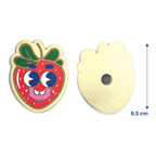 Magnet Fraise Miams en bois découpe laser