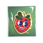 Magnet Fraise Miams en bois découpe laser