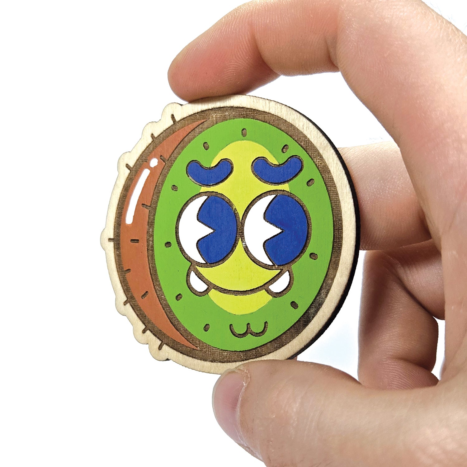 Magnet Kiwi Miams en bois découpe laser