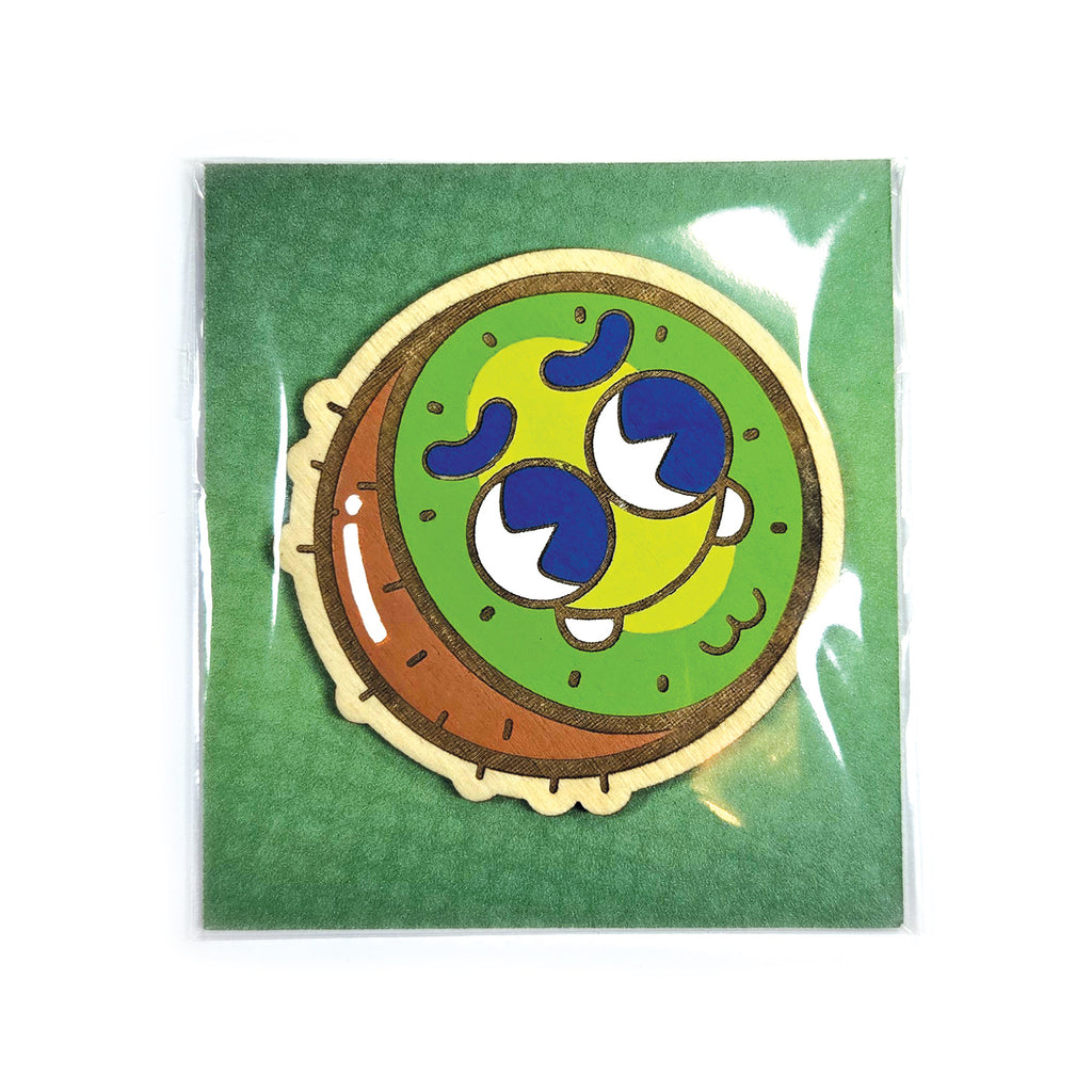 Magnet Kiwi Miams en bois découpe laser