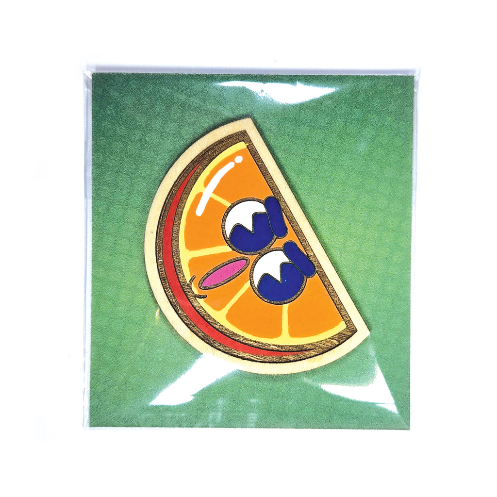 Magnet Orange Miams en bois découpe laser
