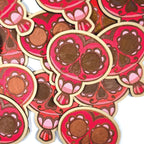 tas de magnet en bois rouge viva catrina