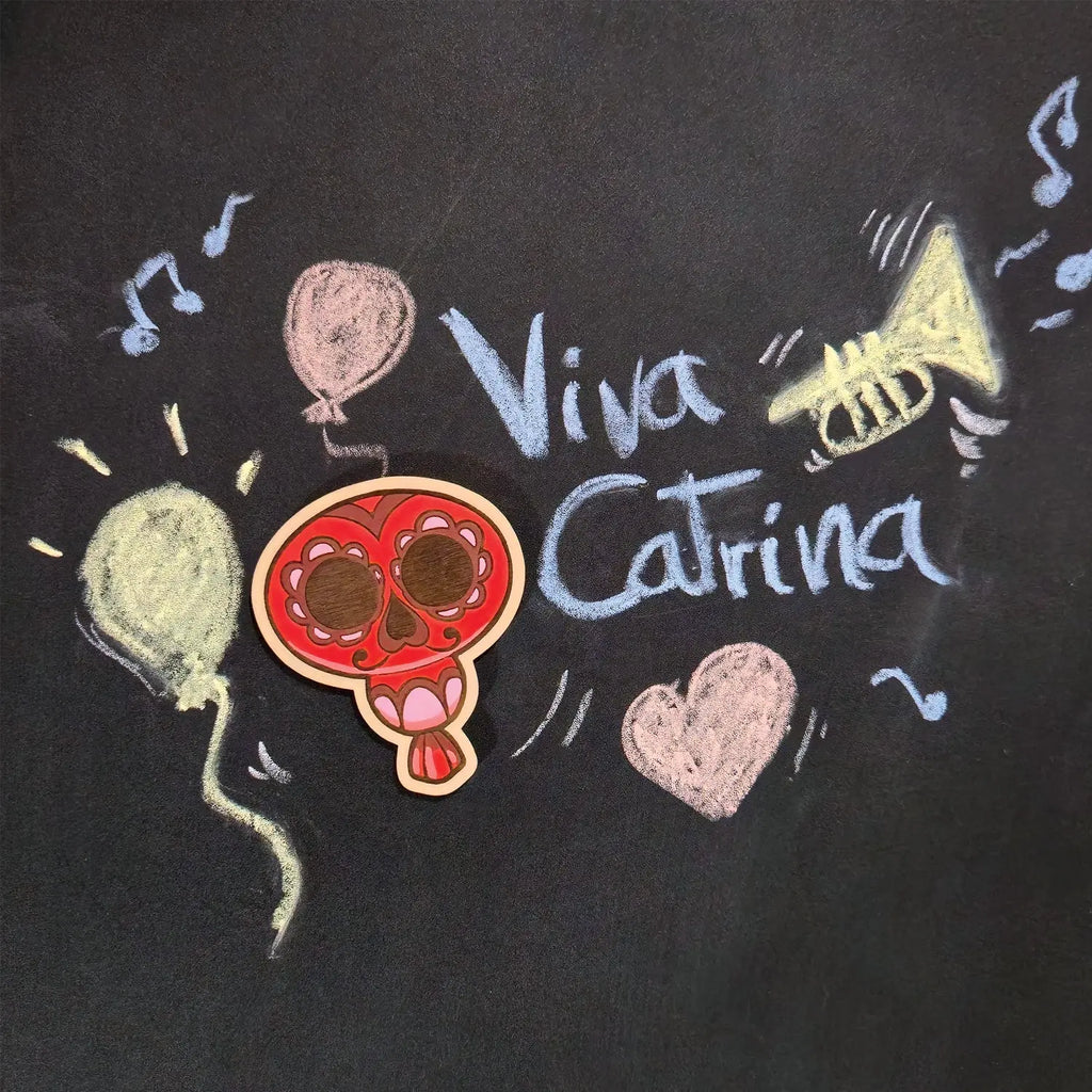 mise en situation magnet en bois rouge viva catrina