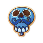 magnet en bois bleu viva catrina