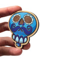 magnet en bois bleu viva catrina
