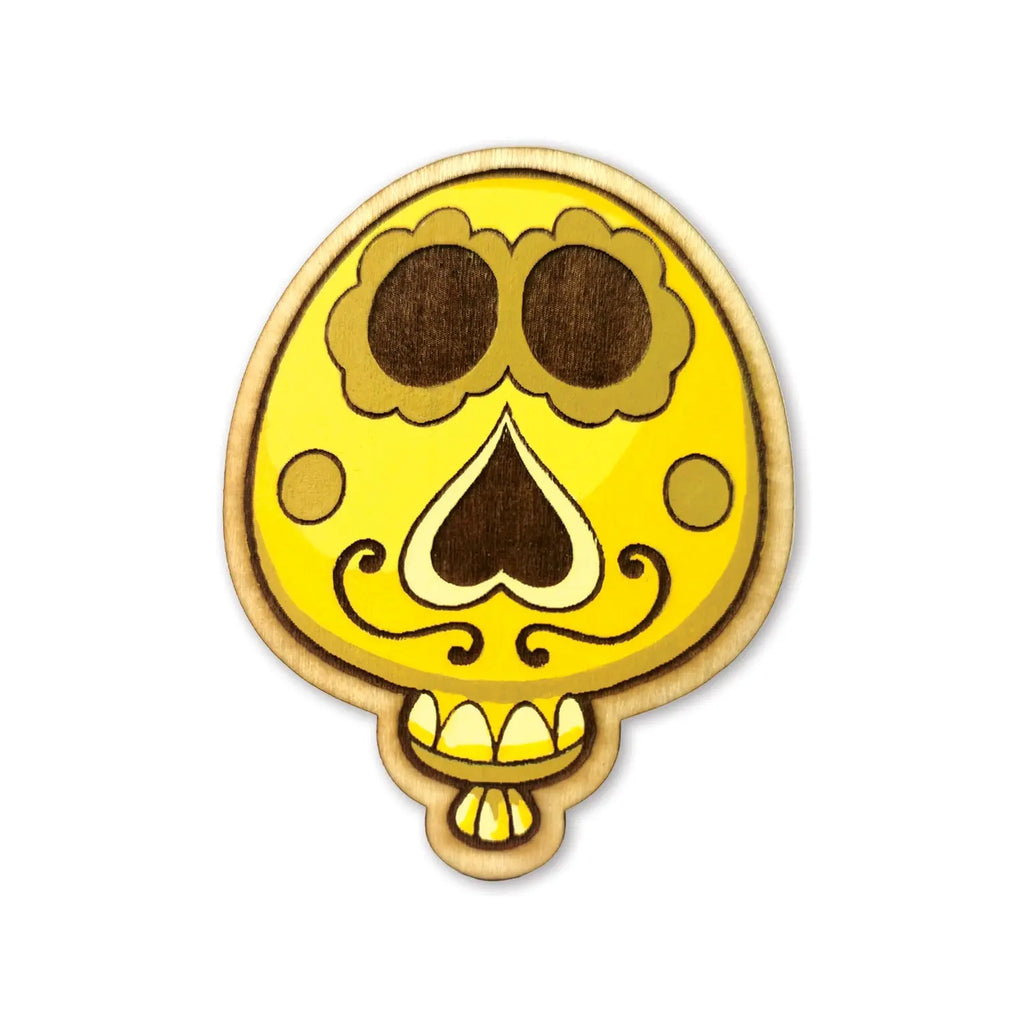 magnet en bois jaune viva catrina