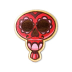 magnet en bois rouge viva catrina