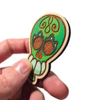 magnet en bois vert viva catrina