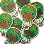 tas de magnet en bois vert viva catrina