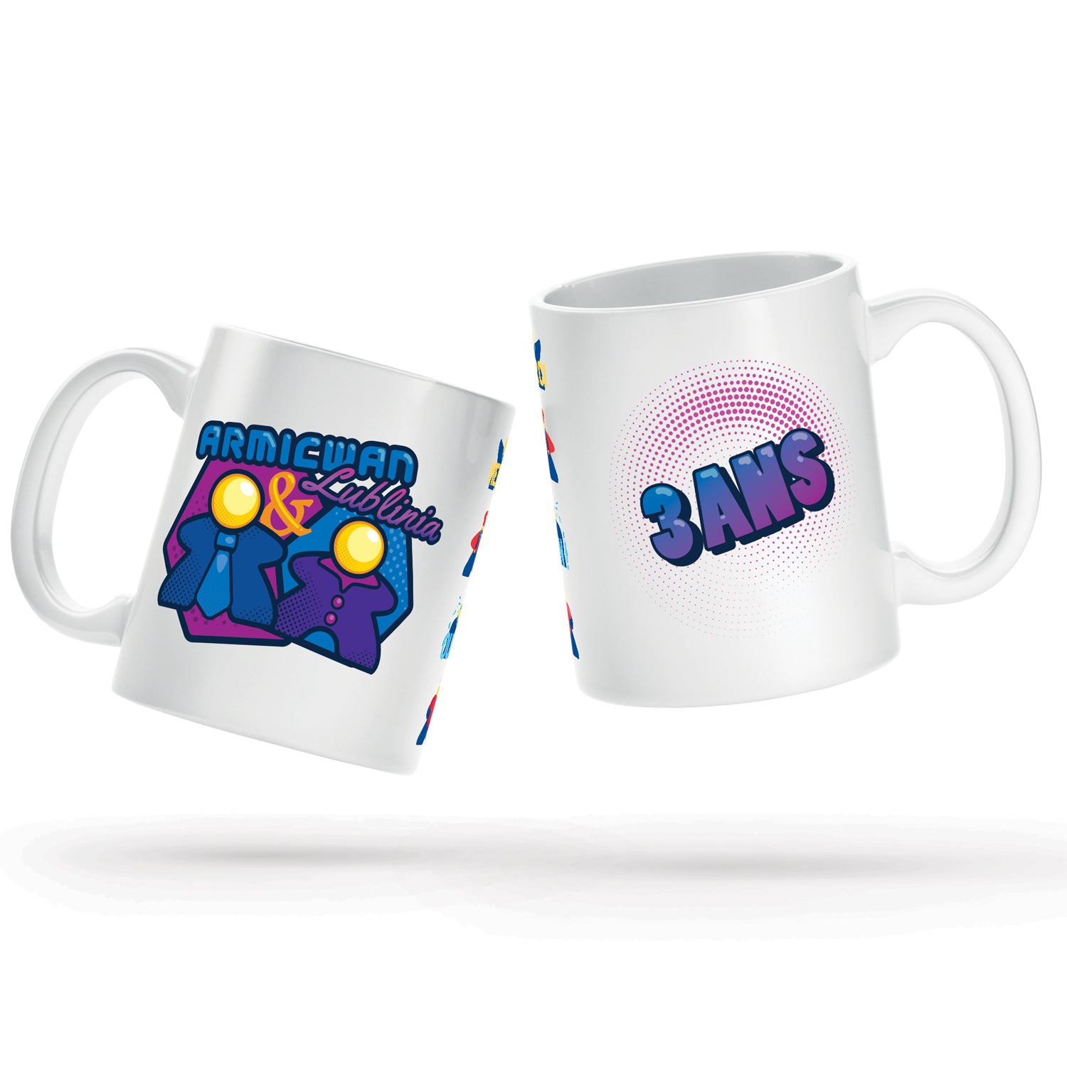 Mug d'anniversaire des 3 ans de la chaine twitch armicwan - mockup