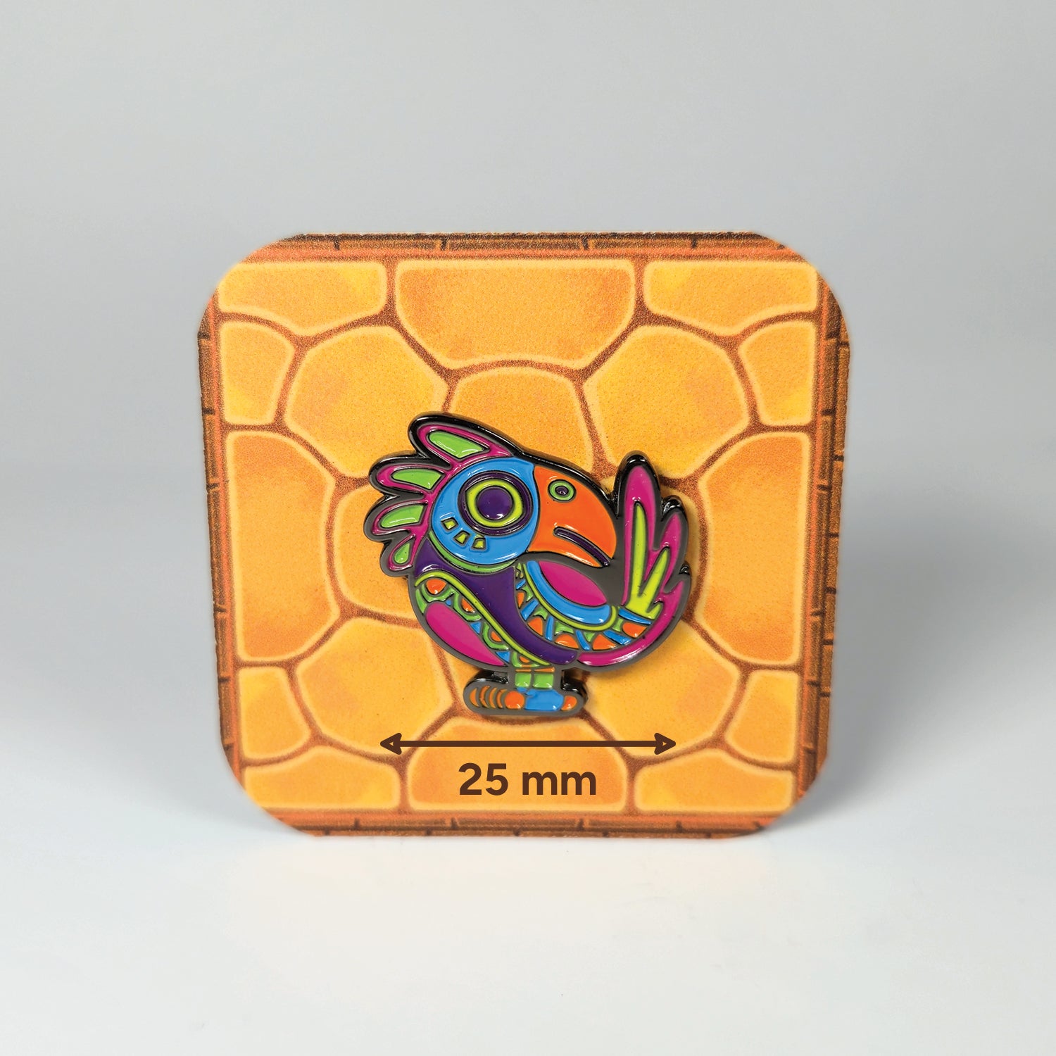 pin's métal finition matte toucan viva catrina