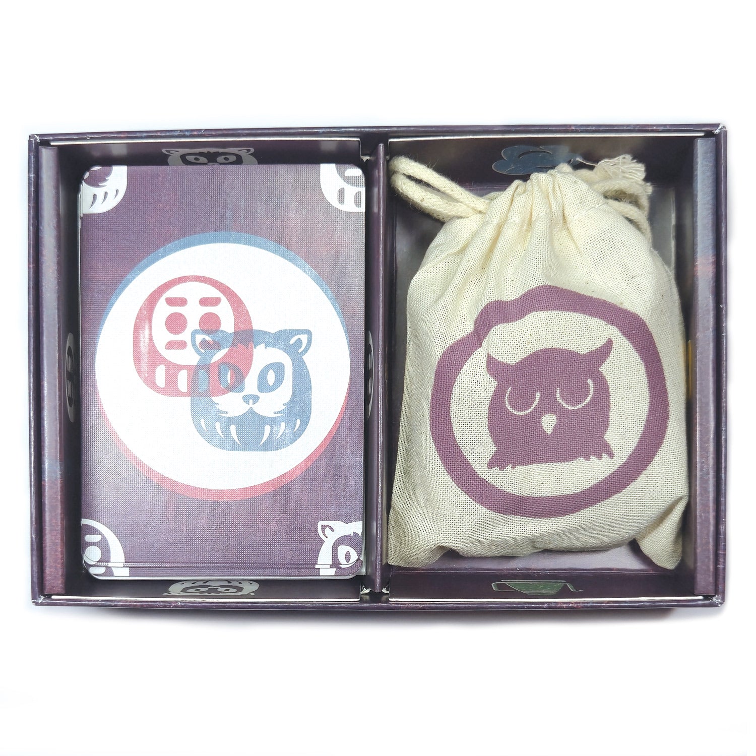 Pochette Hibou Charuma en tissu pour ranger les jetons du jeu