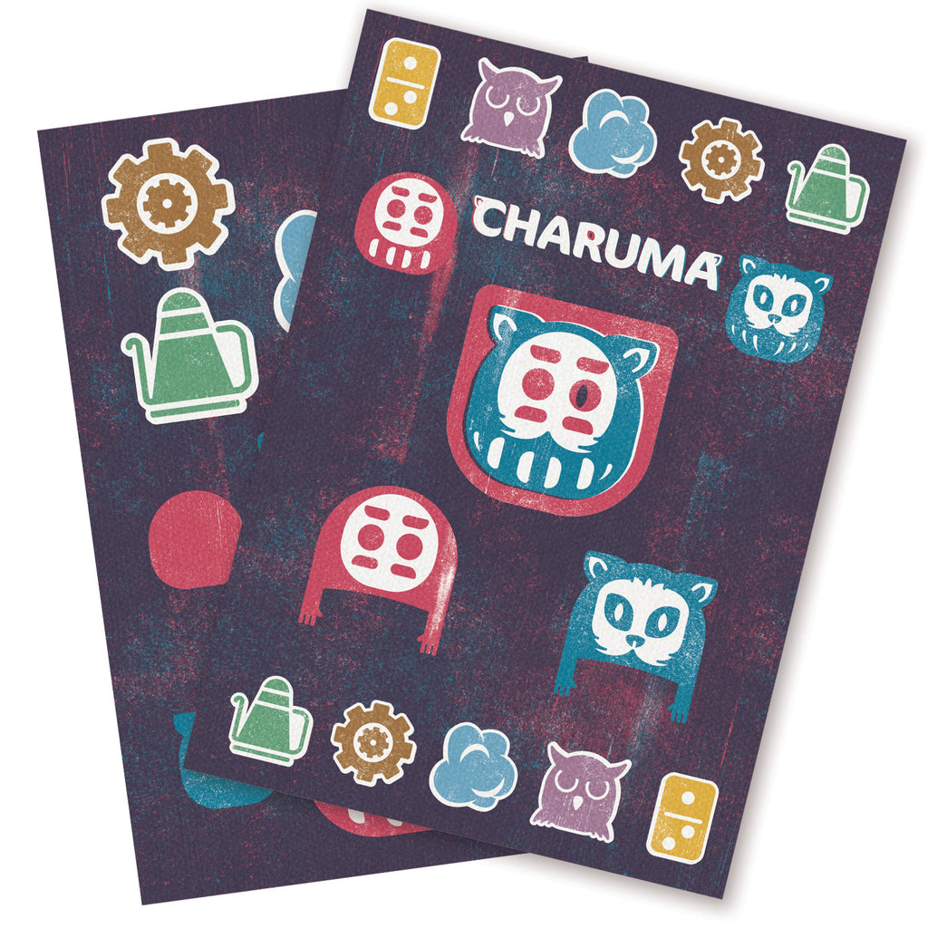 Planches de 27 stickers Charuma 2 formats A5