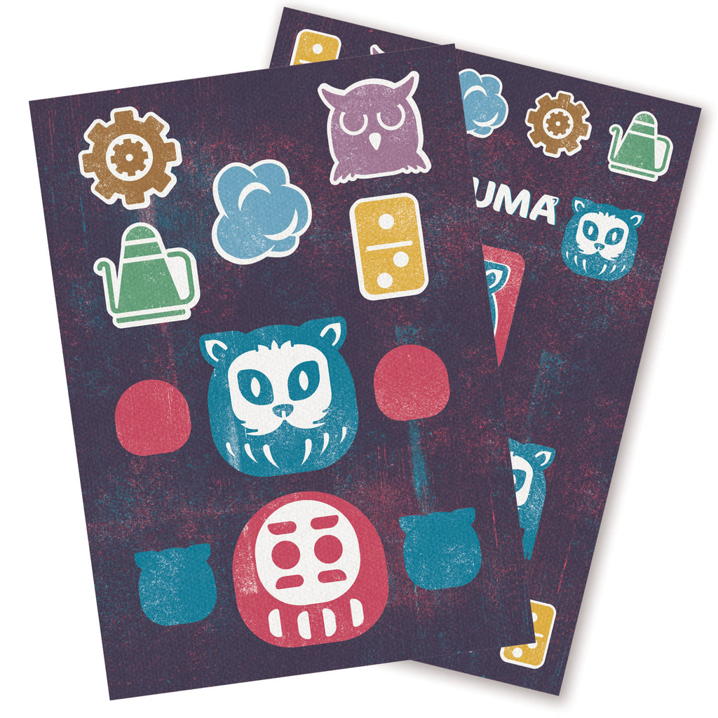 Planches de 27 stickers Charuma 2 formats A5
