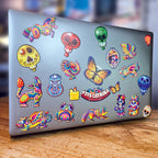 ordinateur avec stickers viva catrina